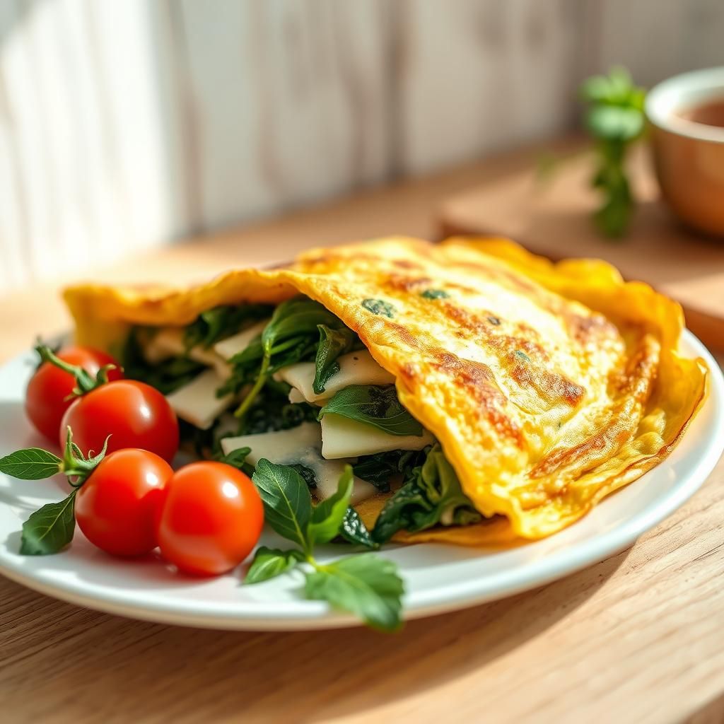 Wholesome Spinach and Cheese Omelette
