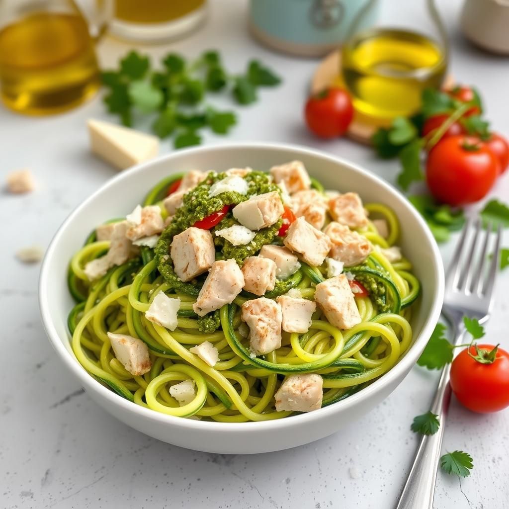Zucchini Noodle Pasta with Pesto