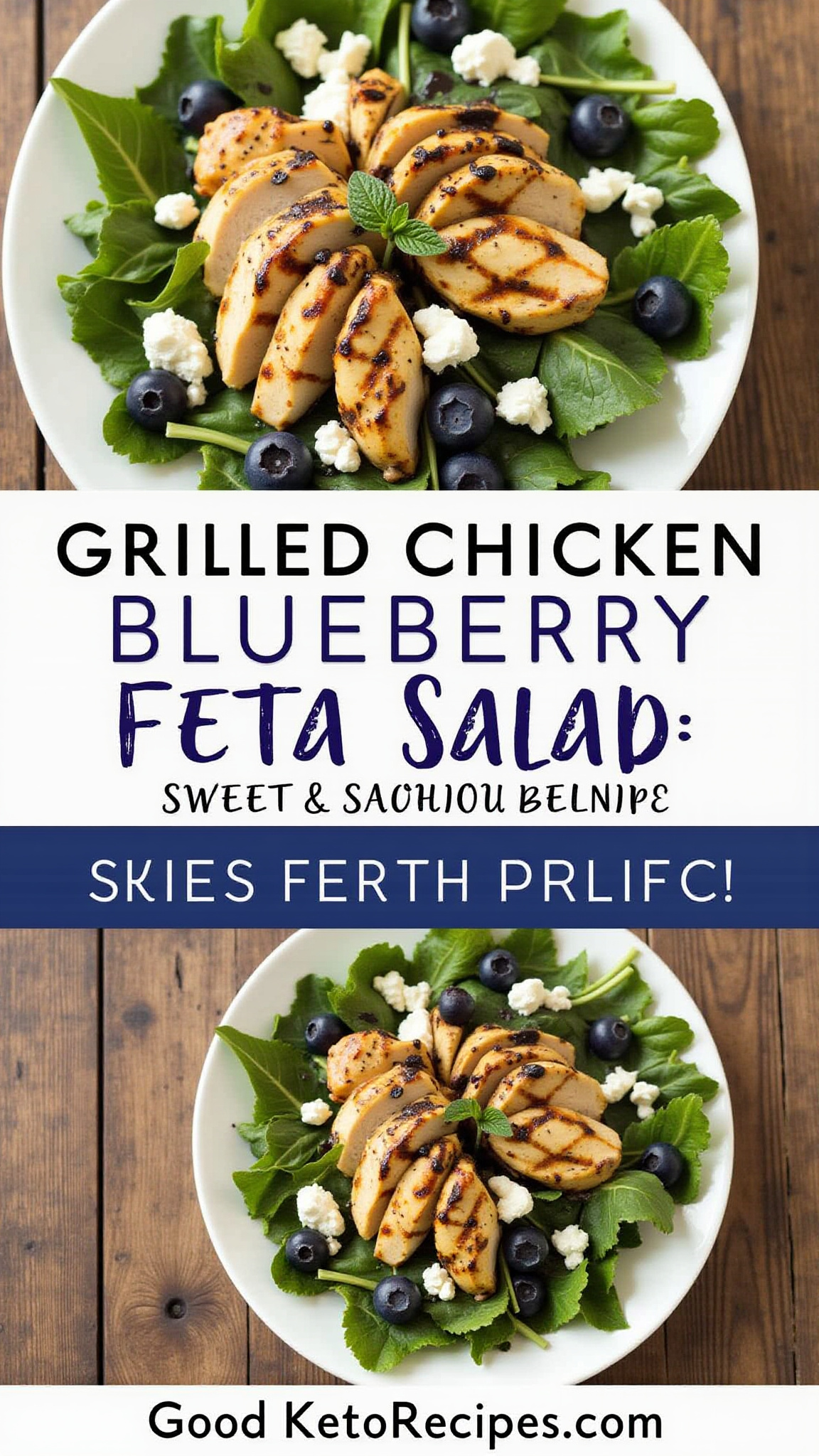 Grilled Chicken Blueberry Feta Salad