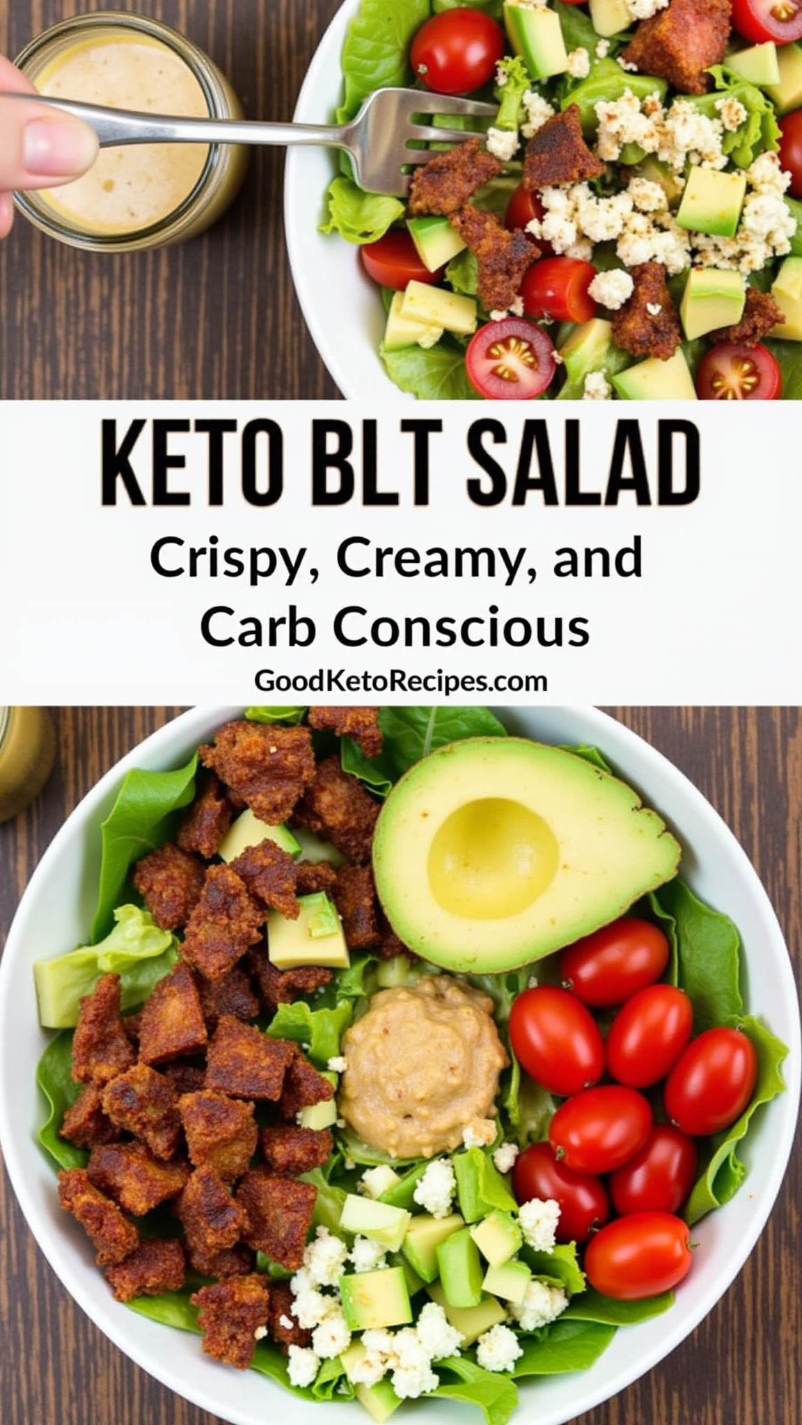 Keto BLT Salad Pinterest Pin