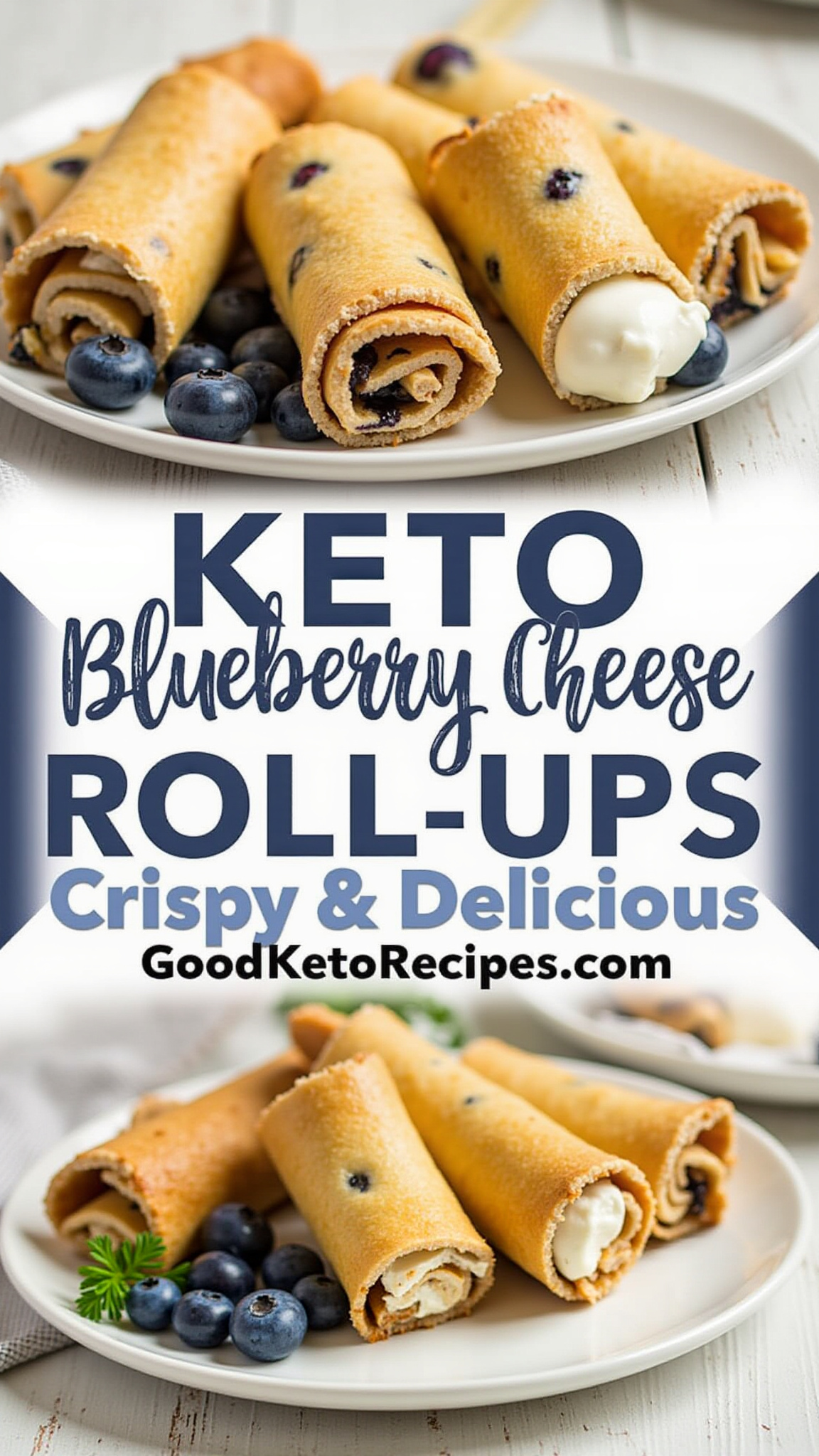 Keto Blueberry Cream Cheese Roll-Ups