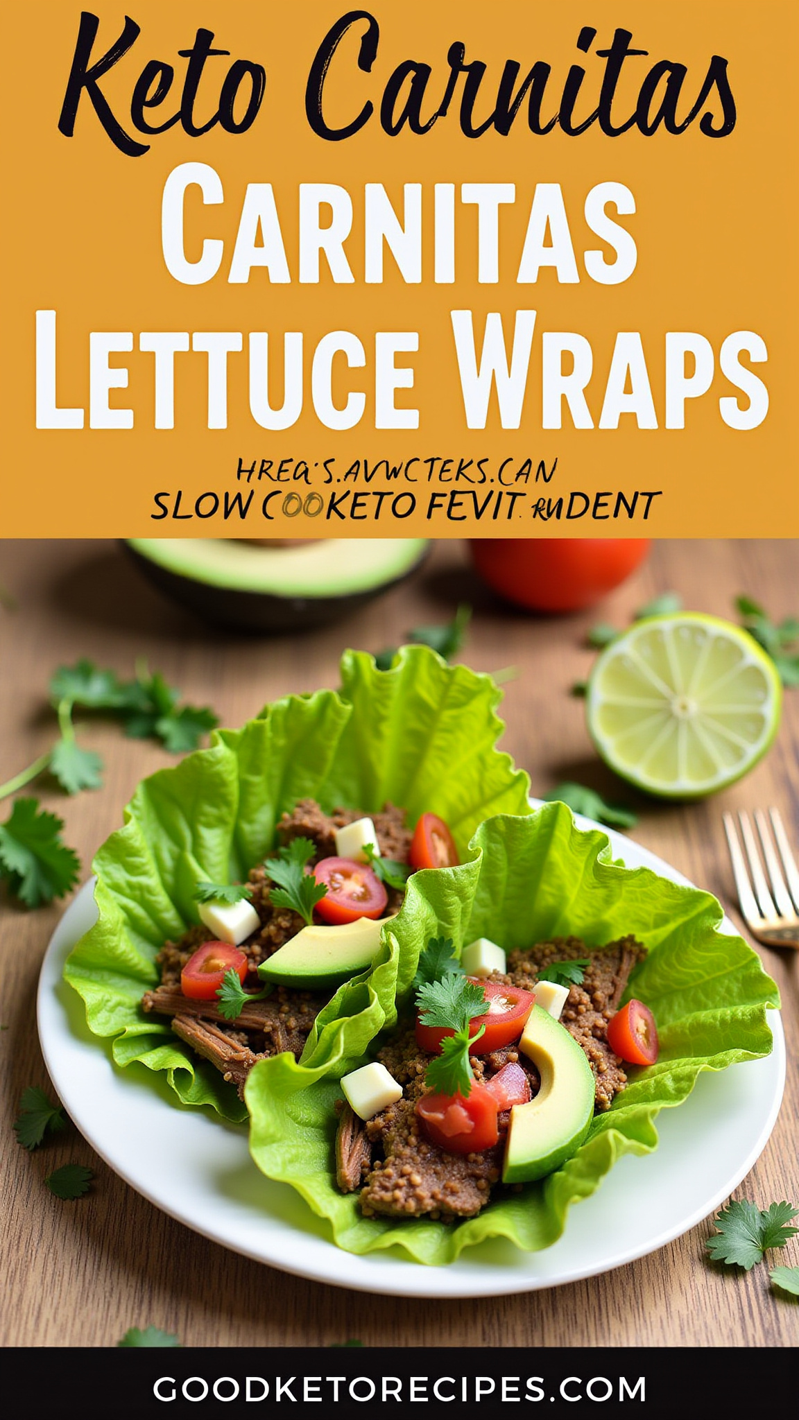 Keto Carnitas Lettuce Wraps
