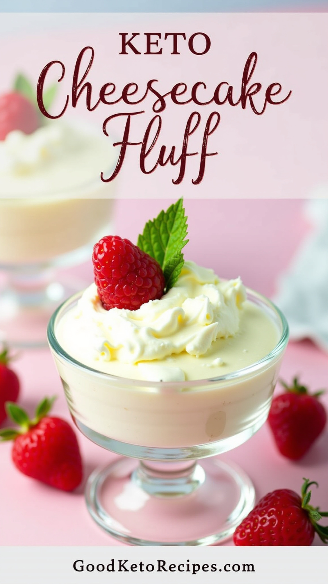 Keto Cheesecake Fluff Recipe Pinterest Pin
