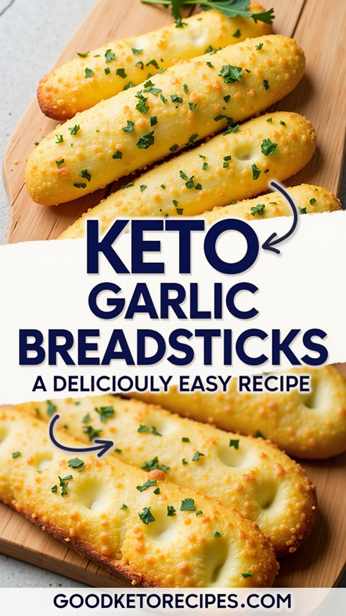 Keto Cheesy Garlic Breadsticks