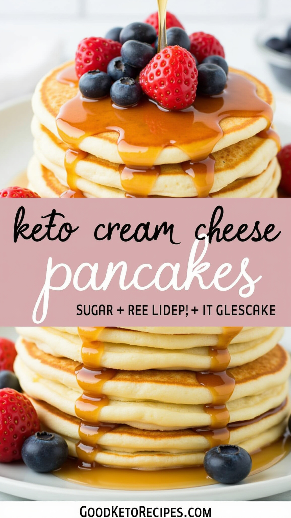 keto-cream-cheese-pancakes - Pinterest pin image for keto cream cheese pancakes
