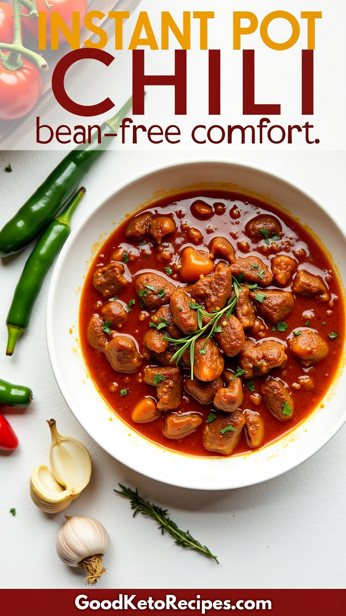 Keto Instant Pot Chili Bean Free