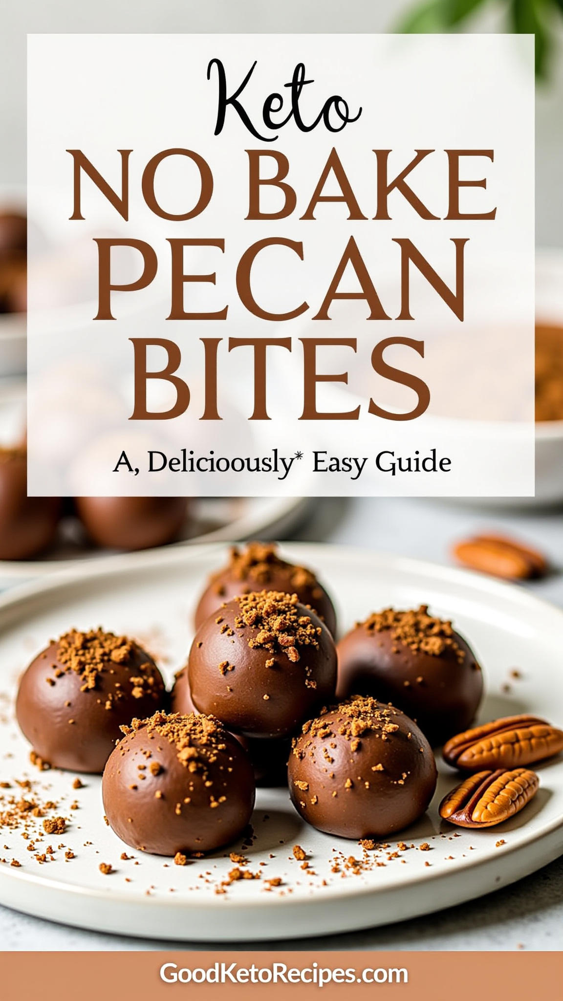 Keto No-Bake Pecan Brownie Bites