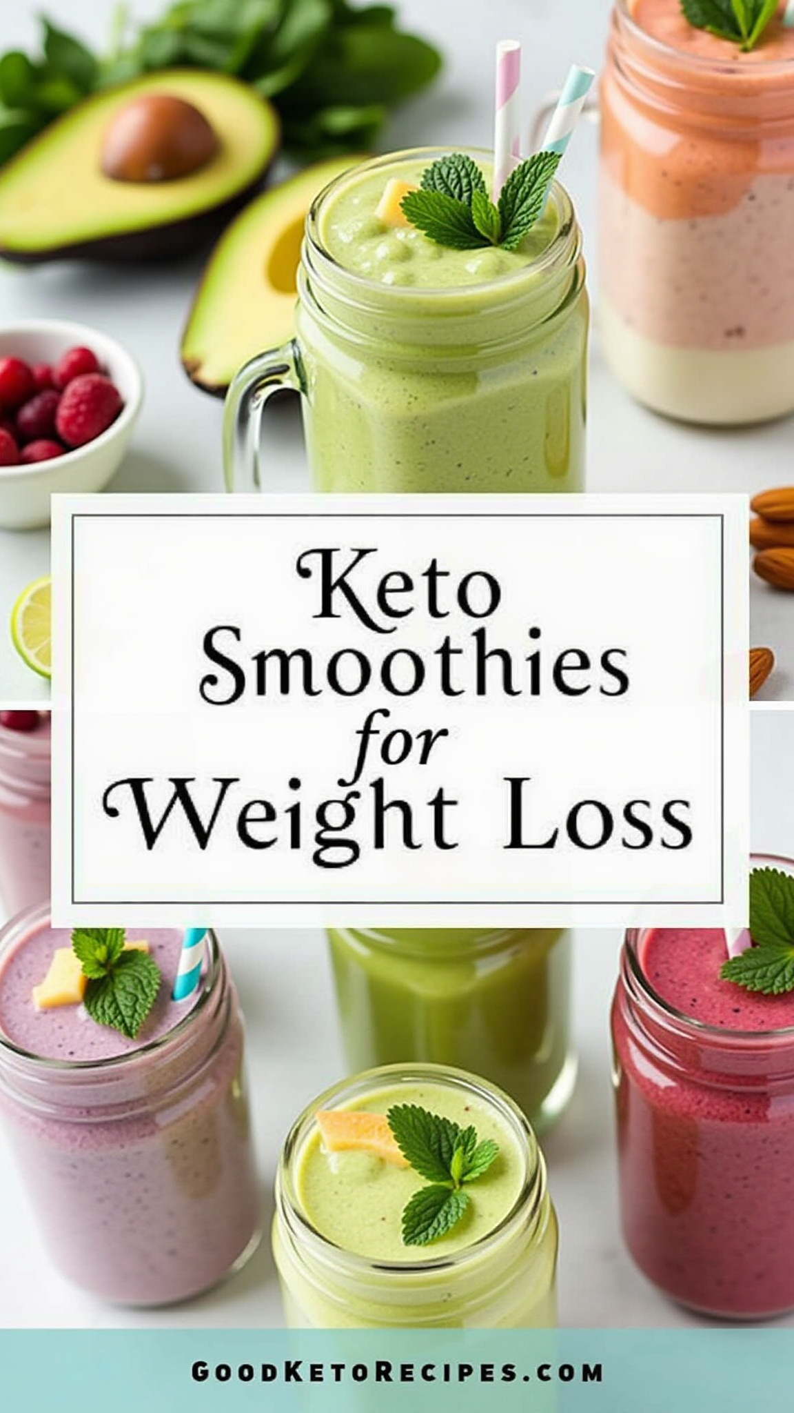 Pinterest pin for Keto Smoothies for Weight Loss