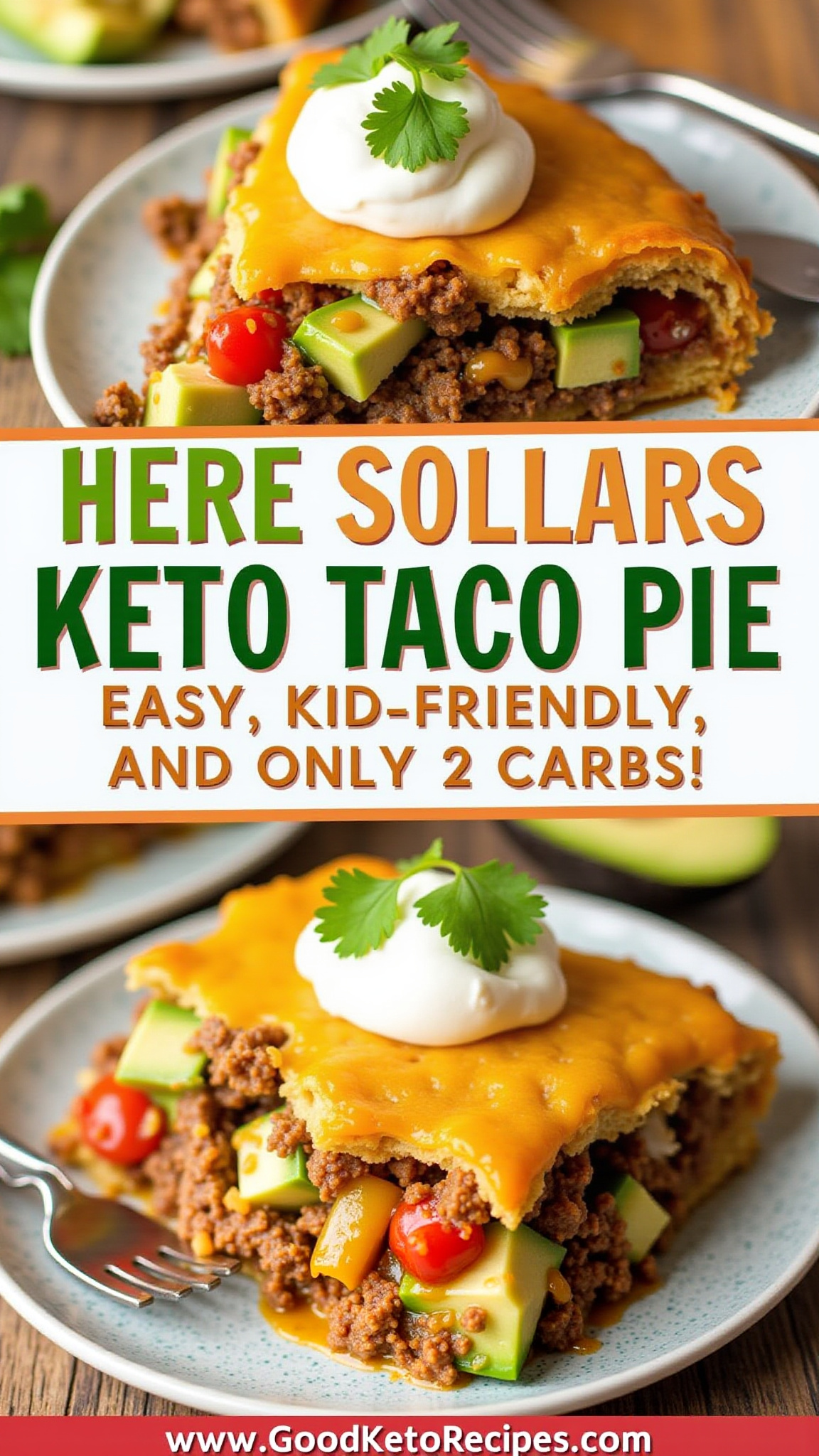 Keto Taco Pie Pinterest Pin