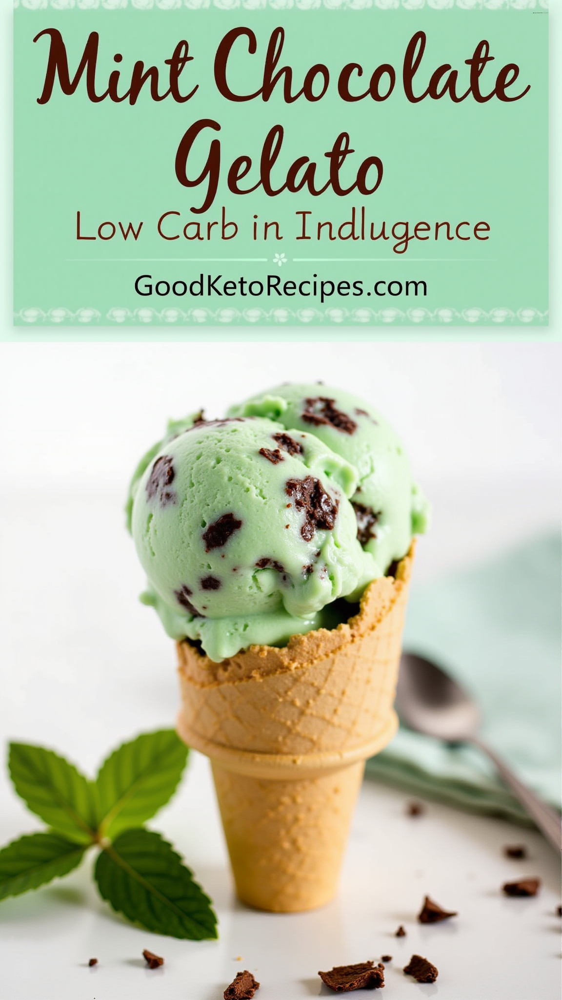 Mint Chocolate Gelato Low Carb Indulgence