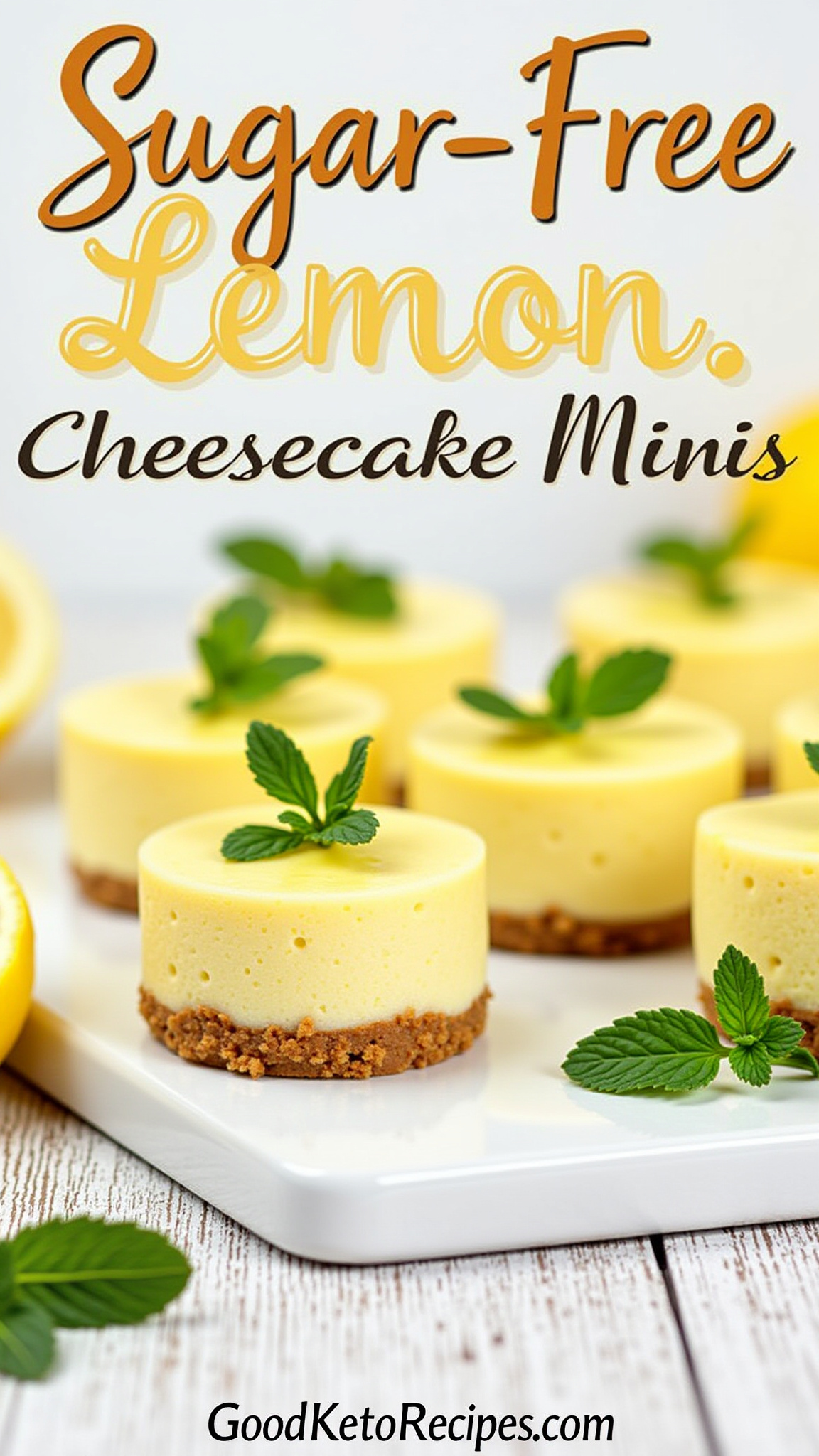 Sugar-Free Lemon Cheesecake Minis