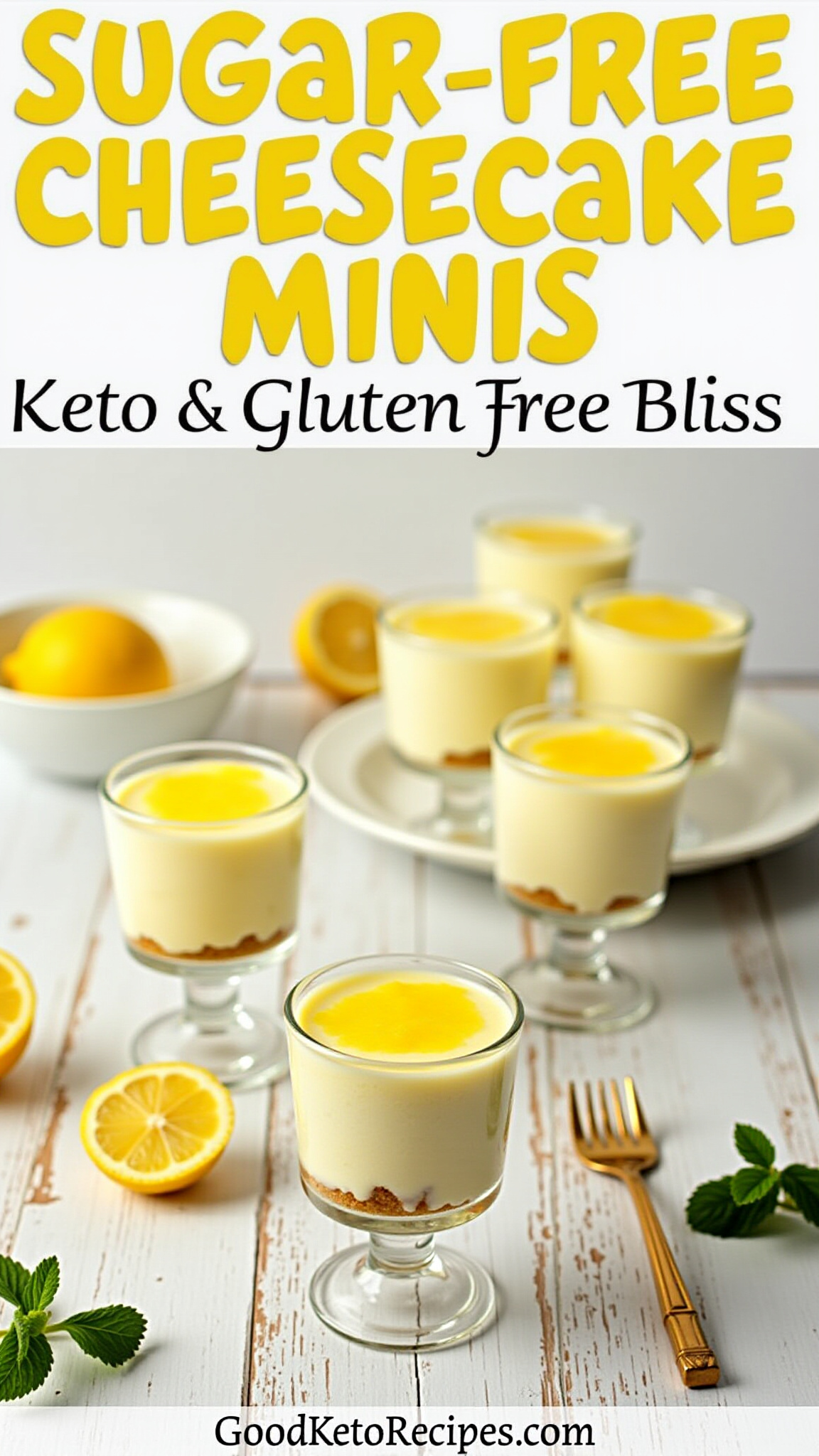 Sugar-Free Lemon Cheesecake Minis