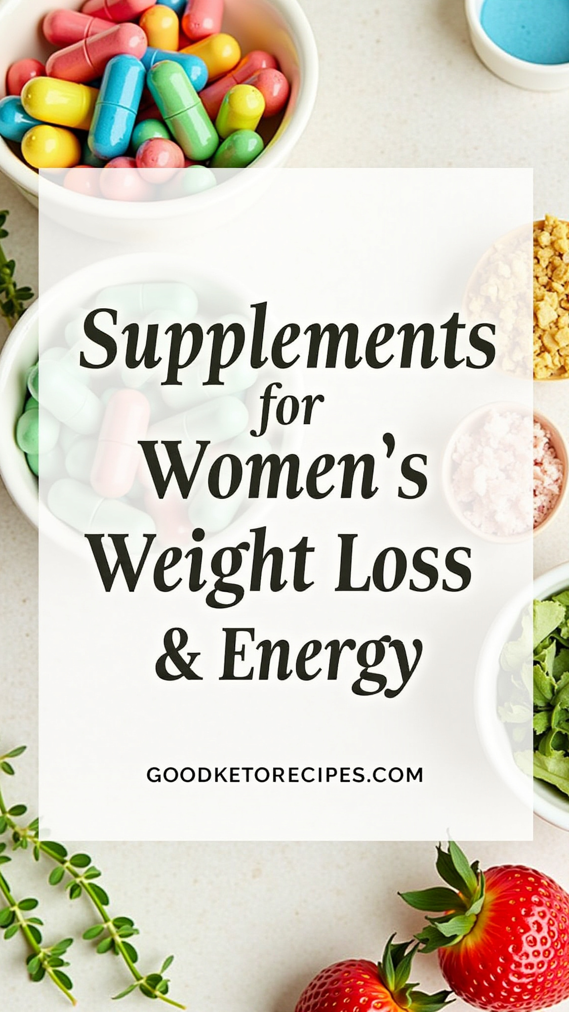 Supplements for Women's Weight Loss & Energy
